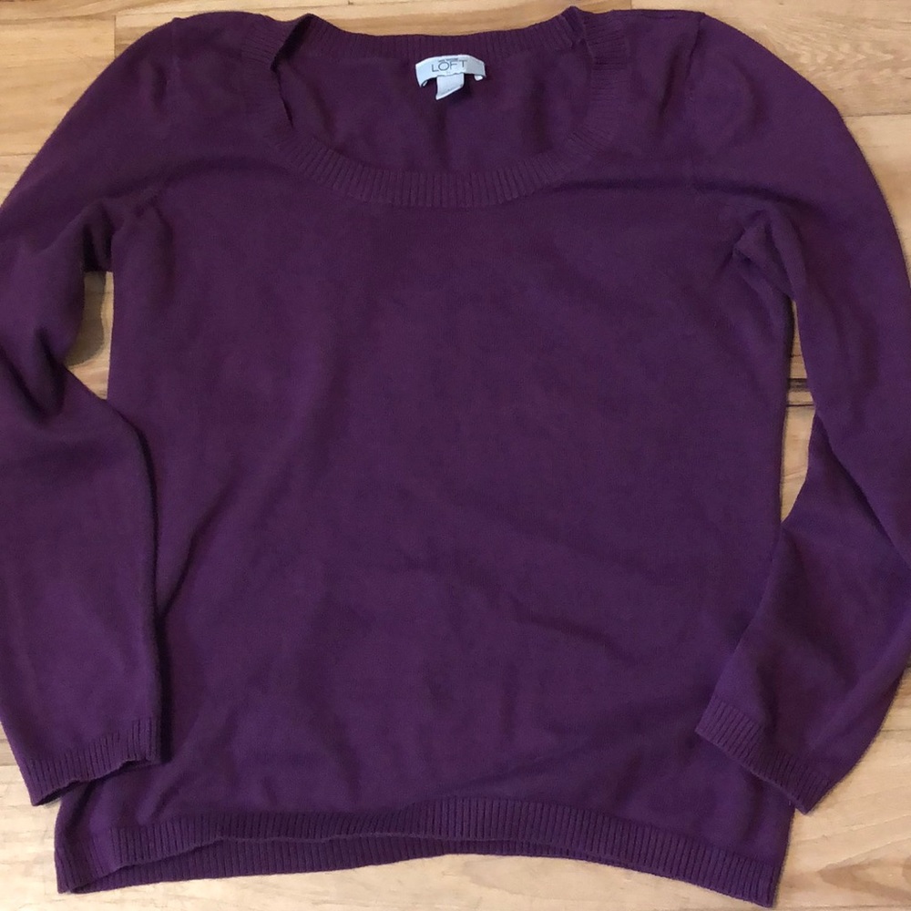 Loft burgundy  sweater